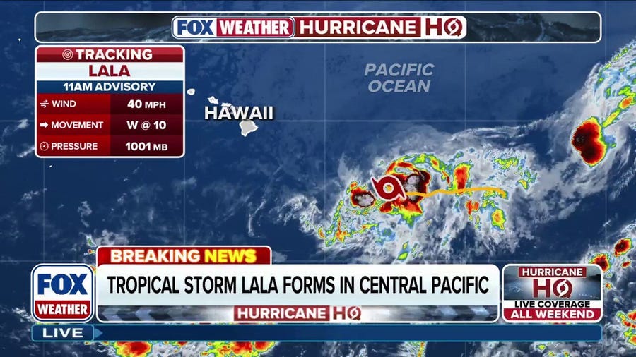 Tropical Storm Lala forms southeast of Hawaii, expected to bring dangerous storm surge, heavy rain