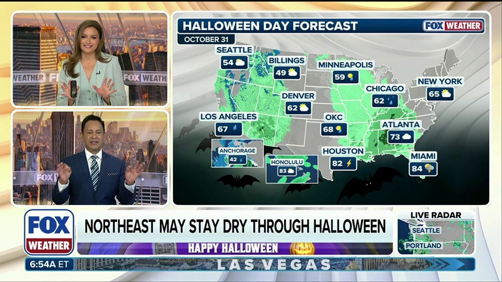 The specter of rain is looming over much of the country this Halloween as a surge of moisture from Tropical Storm Vance large swaths of the country on Halloween.
