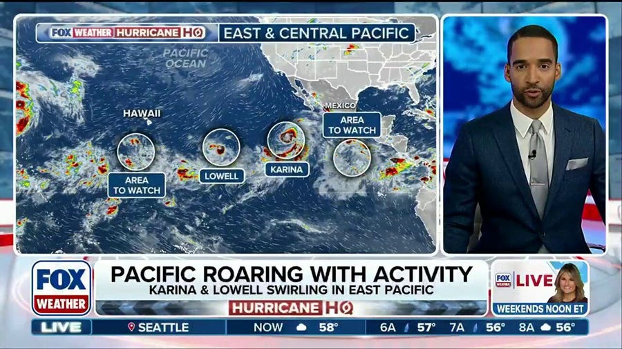 Eastern Pacific roaring with activity as tropical traffic jam continues