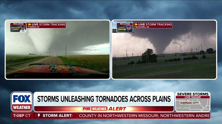 SEVERE WEATHER HQ🌪️: FOX Weather Storm Trackers Intercept Two Tornadoes at Once