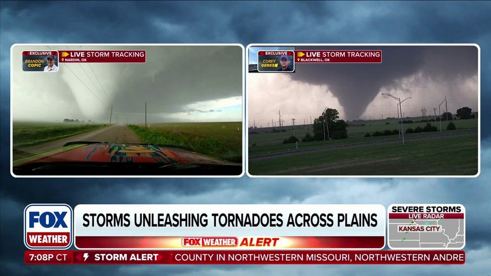 SEVERE WEATHER HQ 🌪️: Storms are erupting across Oklahoma as FOX Weather Storm Trackers Brandon Copic and Corey Gerken race into the heart of the chaos, tracking dangerous severe weather in real time. Then, in a jaw-dropping moment, both storm trackers intercept ongoing tornadoes at the same time, in different parts of Oklahoma. 