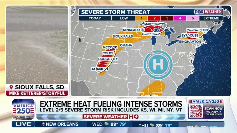 Extreme heat fuels daily severe storm threat looming from the Plains to the Great Lakes