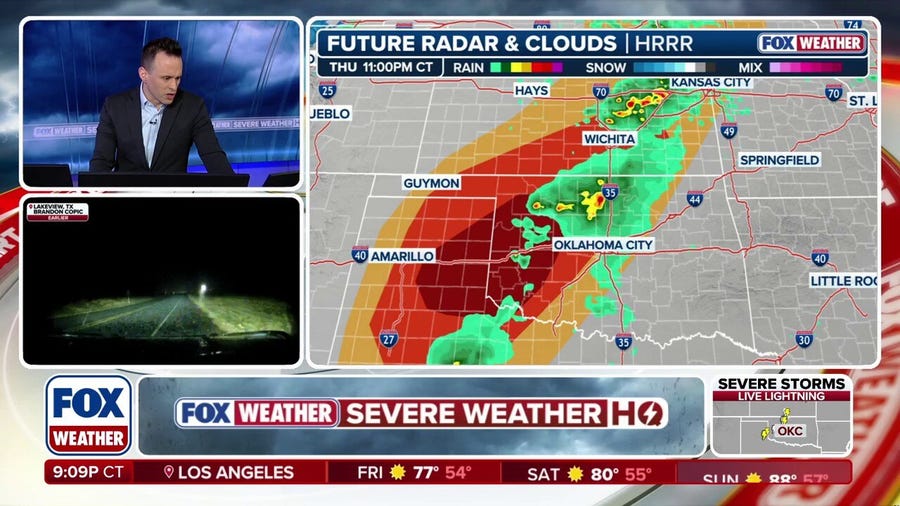 Confirmed tornado in Collingsworth County, Texas as severe storms target the Southern Plains