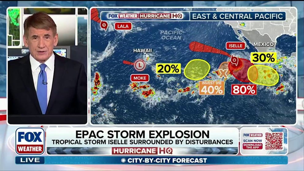 As the Pacific basin continues to roar with tropical activity fueled by El Niño, the Atlantic basin is now seeing increased odds for storm development. FOX Weather Hurricane Specialist Bryan Norcross breaks down his exclusive analysis on the growing tropical threats across both regions.