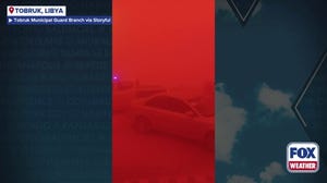 Watch: Dust storm turns sky bright red in Libya