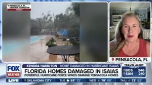 Powerful hurricane-force winds damage several Florida homes during the worst of Isaias