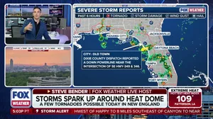 Heat dome scorches the East while storms flare around it