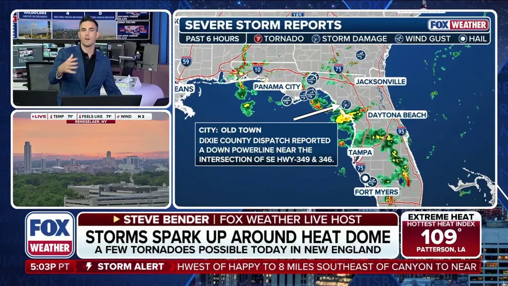 A massive heat dome is expected to dominate the weather across the eastern U.S., and its life-threatening heat is only part of the story. FOX Weather Meteorologist Steve Bender breaks down what to expect as dangerous conditions persist and thunderstorms ignite around the sprawling dome of oppressive heat.