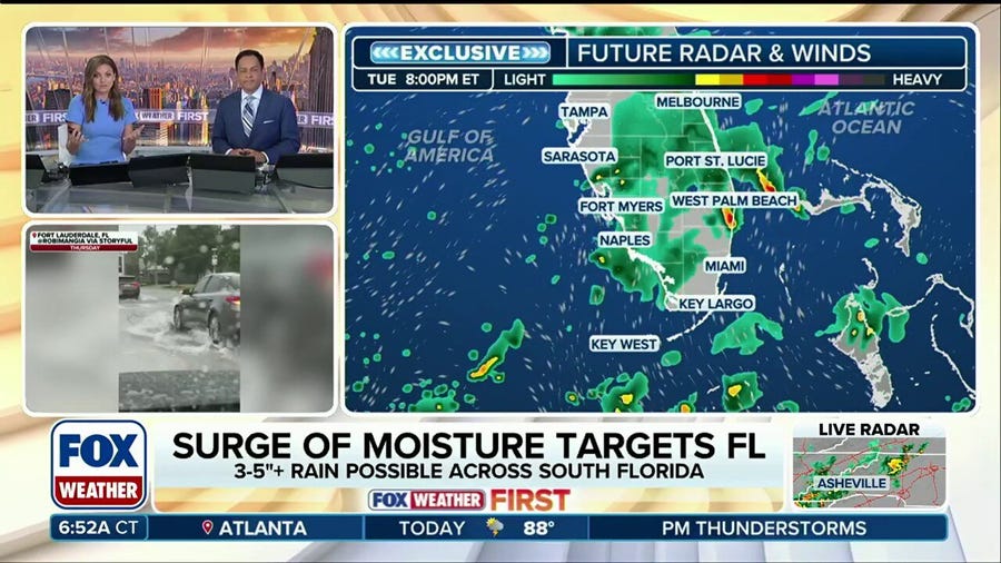 Surge of Caribbean moisture targets South Florida