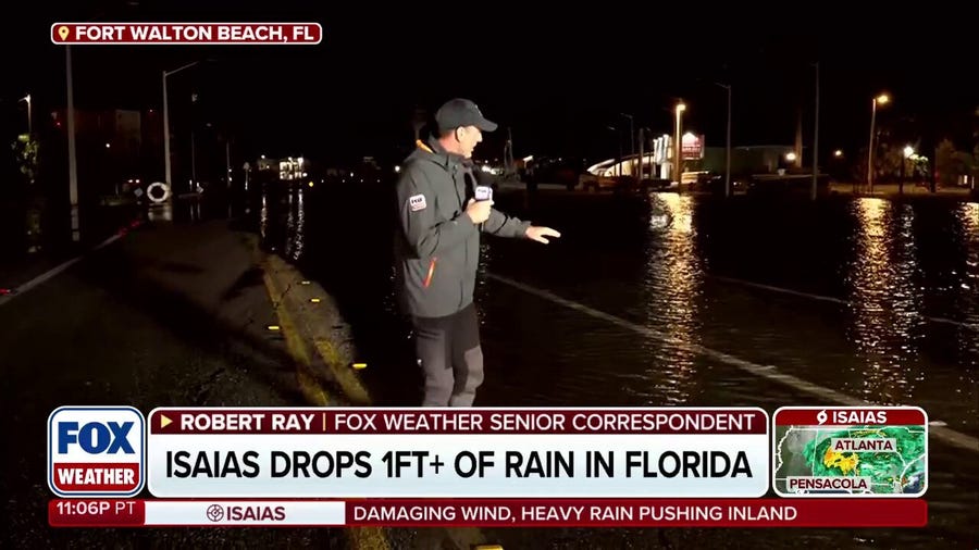 Hurricane Isaias floods parts of Fort Walton Beach, Florida, after intense landfall