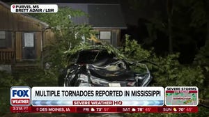 Multiple tornadoes tear through Mississippi, leaving a trail of crushed cars and downed power lines in Purvis 