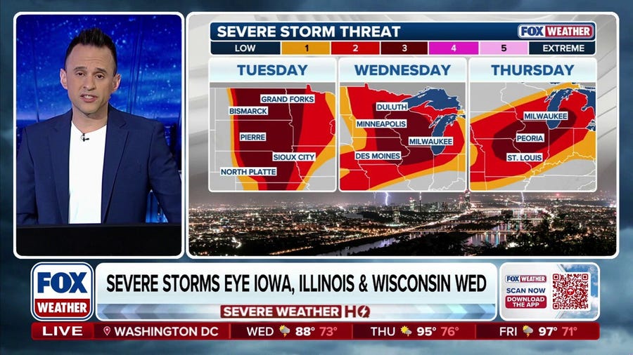 SEVERE WEATHER HQ: Multi-day severe weather threat kicks off in the Upper Midwest