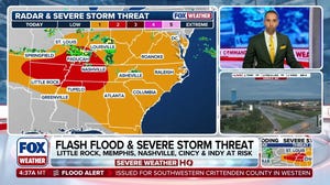Flash flood threat continues across parts of America's Heartland, Gulf Coast