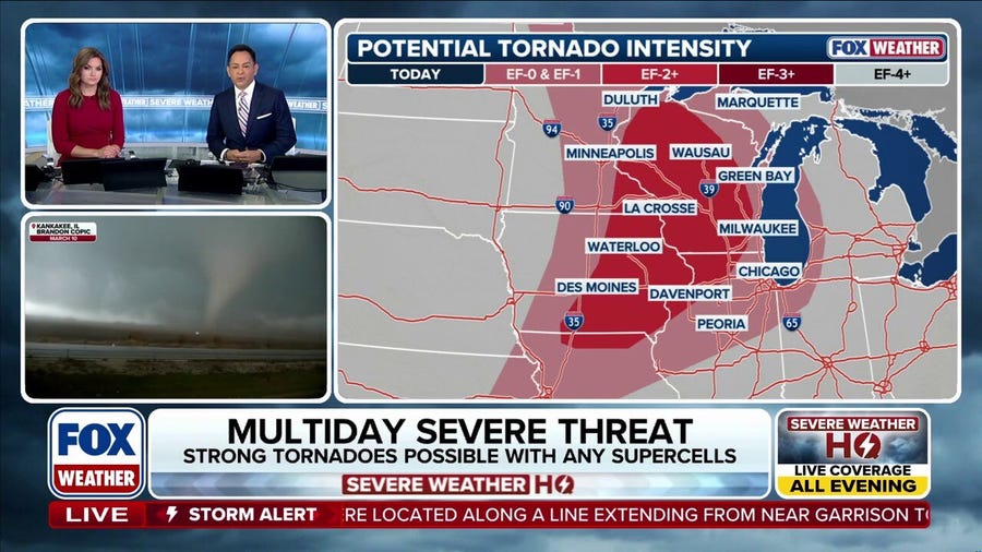 35M across Midwest in bullseye of Wednesday's severe weather threat as storms charge east