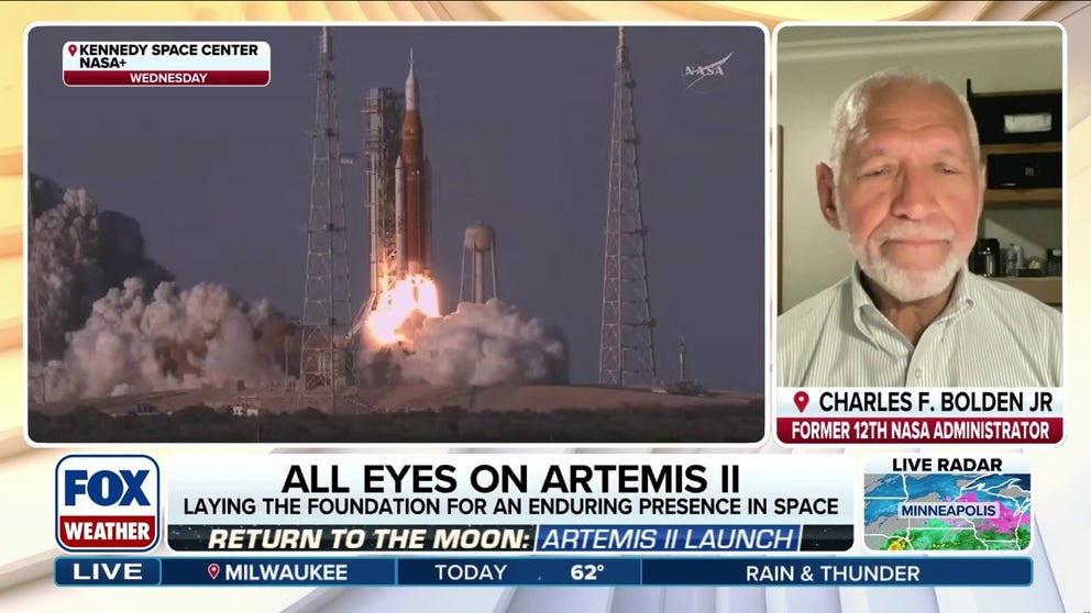 Former 12th NASA Administrator Charles F. Bolden Jr. joins FOX Weather following the successful and historic launch of Artemis II. And the mission is much more than a trip to the Moon, as Bolden describes it as a vital "baby step
