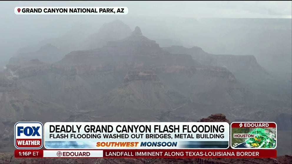 FLOOD UPDATE: FOX Weather Correspondent Robert Ray shares an update from the Grand Canyon where an inch of rain triggered deadly flash flooding, resulting in two deaths and many others unaccounted for.
