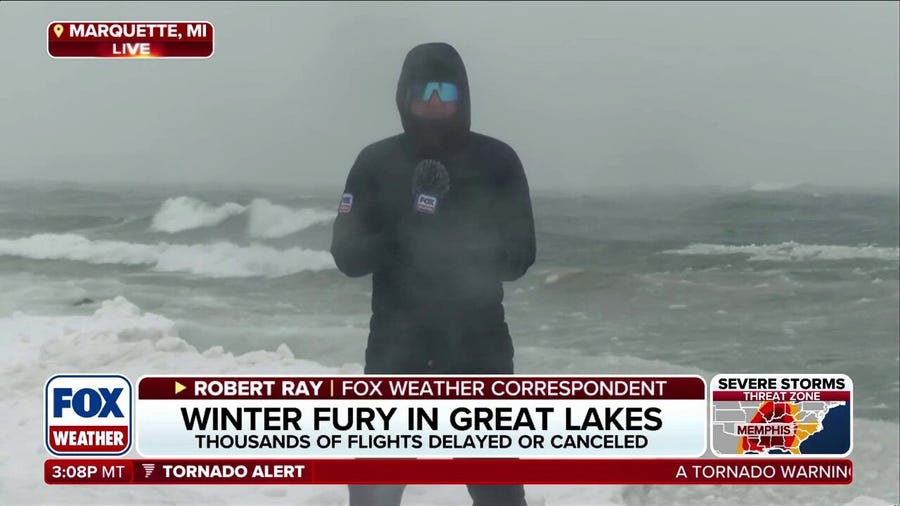 Intense blizzard conditions smack the Great Lakes