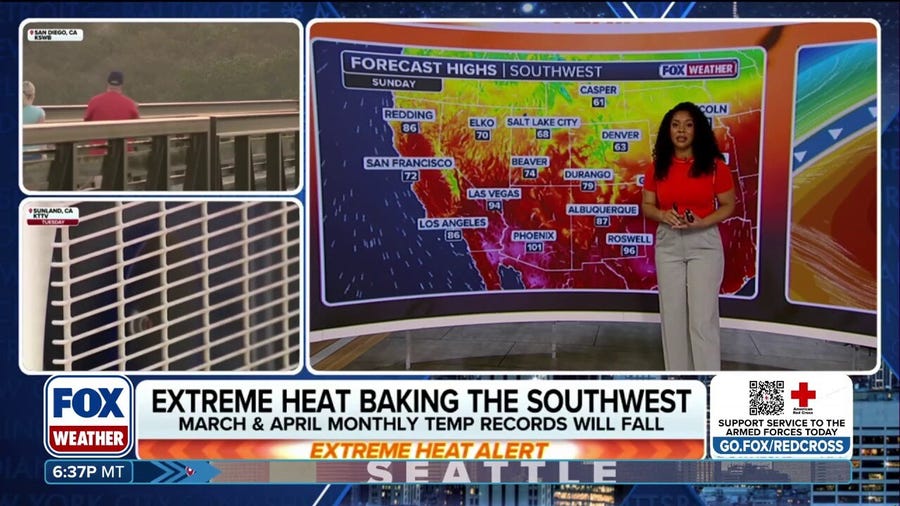 Record-breaking heat across Southwest US