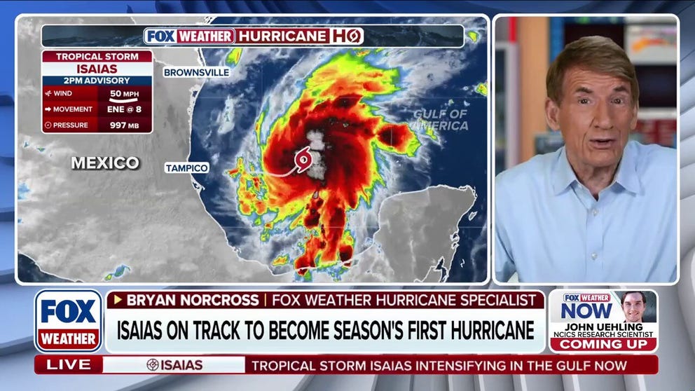 Future Hurricane Isaias is forecast to make landfall along the U.S. Gulf Coast as a dangerous hurricane this weekend. FOX Weather Hurricane Specialist Bryan Norcross breaks down the storm’s forecast track, when impacts will begin and what to expect as Isaias strengthens over the Gulf.
