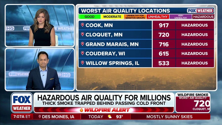 When will the Canadian wildfire smoke finally clear the US?