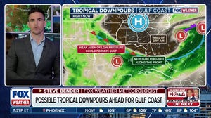 Slow-moving system to bring tropical downpours, rough surf and strong winds to the Gulf Coast