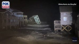 Watch: Leaning beach home collapses into the Atlantic along North Carolina's Outer Banks