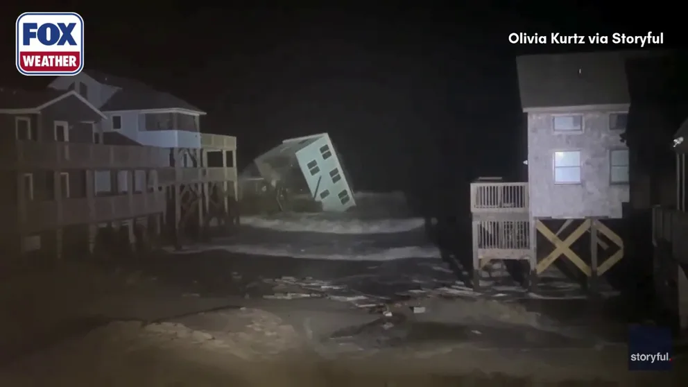 Video captures the moment an oceanfront house in Buxton collapsed into the Atlantic during rough seas on June 2, 2026. This was the 20th house in Buxton to collapse in the last year and the 32nd house along the Cape Hatteras National Seashore to fall since 2020. 