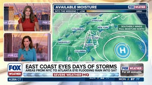 Weekend thunderstorms target Ohio Valley, East Coast with pockets of torrential rain