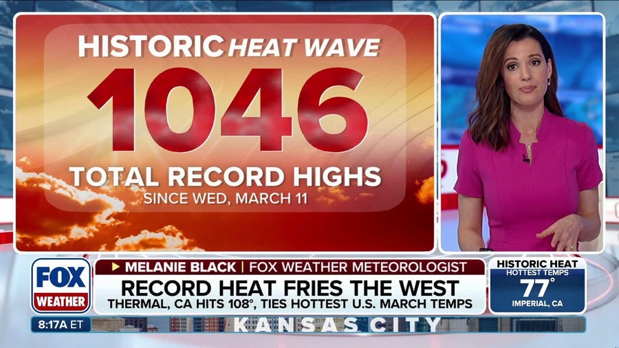 More than 1,000 record highs set as heat scorches the Western US