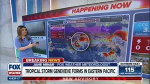 Tropical Storm Genevieve forms, forecast to rapidly strengthen into major hurricane