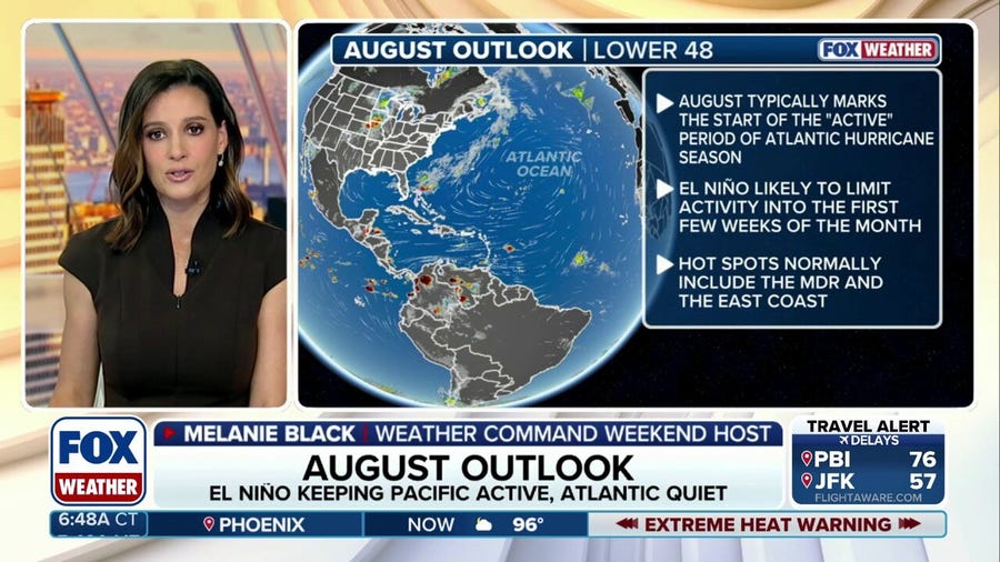 El Niño keeping Atlantic quiet, Pacific busy as we move into August