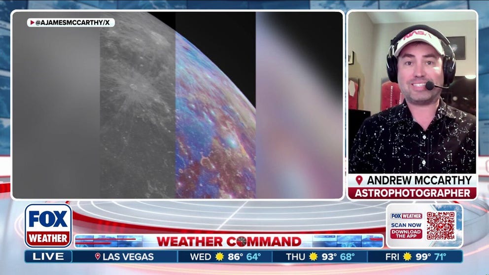 Astrophotographer Andrew McCarthy joins FOX Weather to showcase some of the iconic photos from the historic Artemis II mission. McCarthy details his collaboration with Commander Reid Wiseman and how he enhances these images to show features invisible to the naked eye.