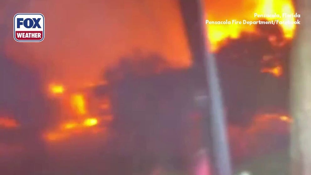 Pensacola firefighters battle life-threatening fire amid Hurricane Isaias’ extreme winds on Oct. 9, 2026.