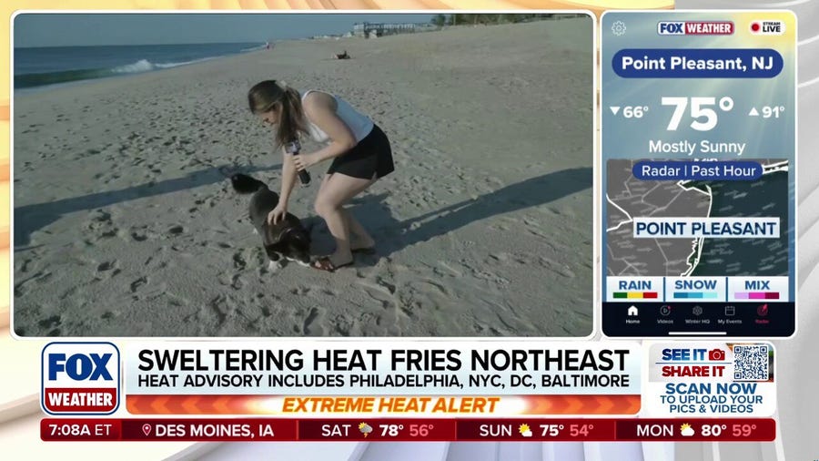Residents making their way to the Jersey Shore ahead of sweltering daytime high temperatures