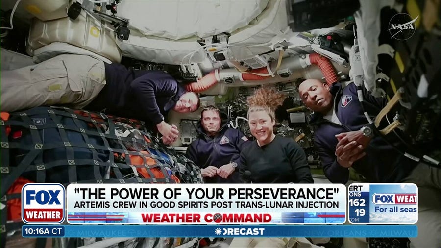 Artemis II crew in good spirits with mission on track for historic lunar flyby