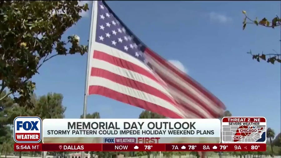 Early Memorial Day forecast: Widespread rain for Eastern and Central US