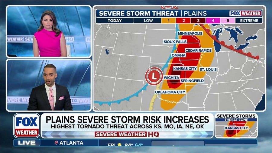 Large hail, tornadoes threaten the Plains Thursday, as multiday severe weather threat begins