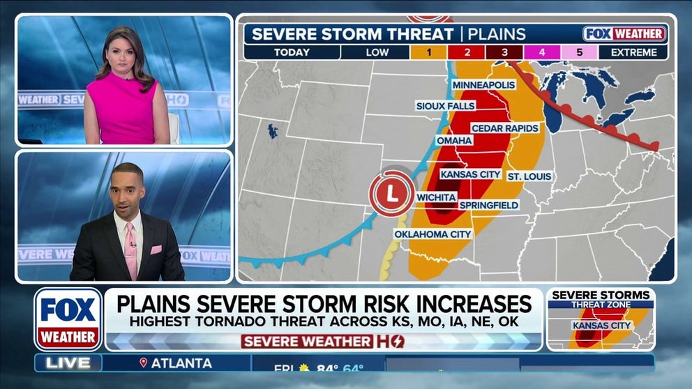 Large hail, tornadoes threaten the Plains Thursday, as multiday severe ...