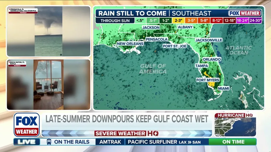 Persistent downpours soak Southeast, increasing flood threat