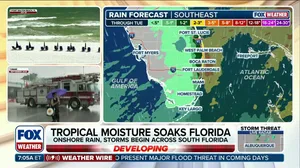 Tropical moisture soaking Florida, with King Tides driving coastal flood risk