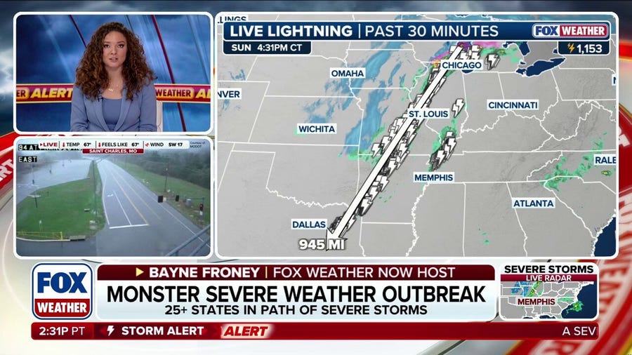 Monster severe storm outbreak starting Sunday evening