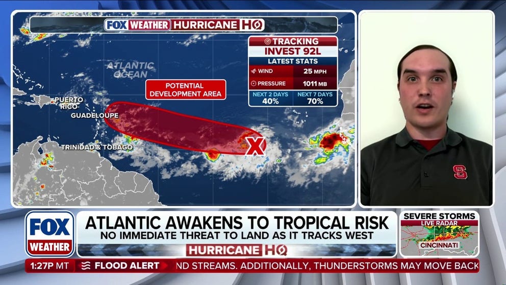 Research Scientist at the North Carolina Institute for Climate Studies John Uehling, Ph.D., joins FOX Weather to discuss the latest in the tropics. Both Invest 92L and 93L have been designated in the Atlantic basins as tropical activity ramps up.