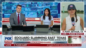 Tropical Depression Edouard leaves more than 70,000 without power as system moves inland over Texas