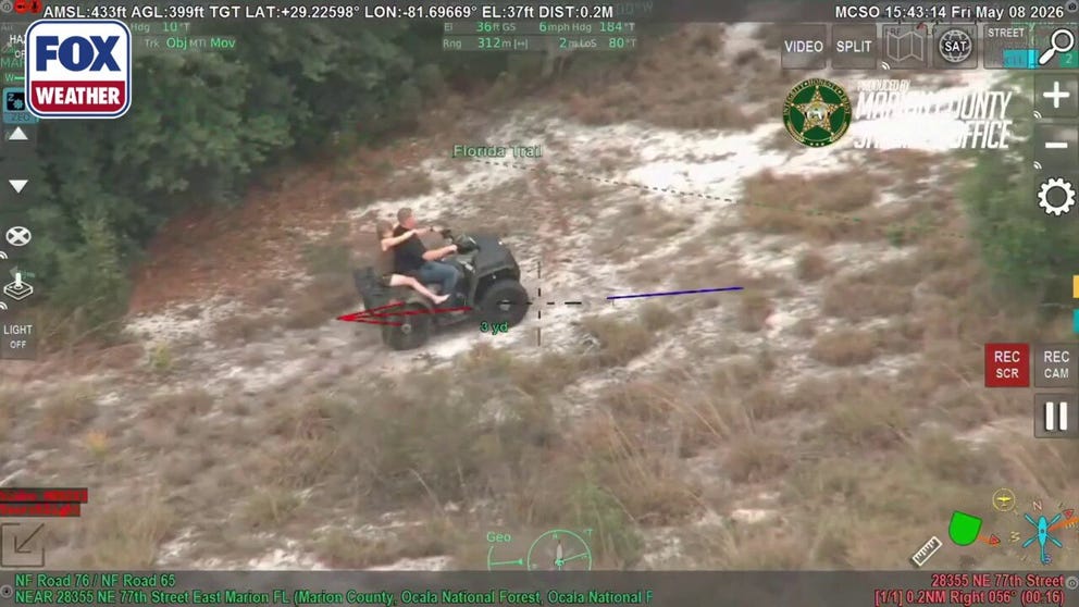 First responders rescue a pregnant woman suffering from heat exhaustion while hiking deep in the Florida wilderness.