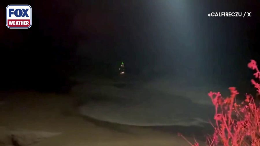 The US Coast Guard rescued several people trapped in a cave in California