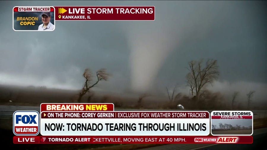 Tornado tears through Illinois as severe storms impact the Midwest