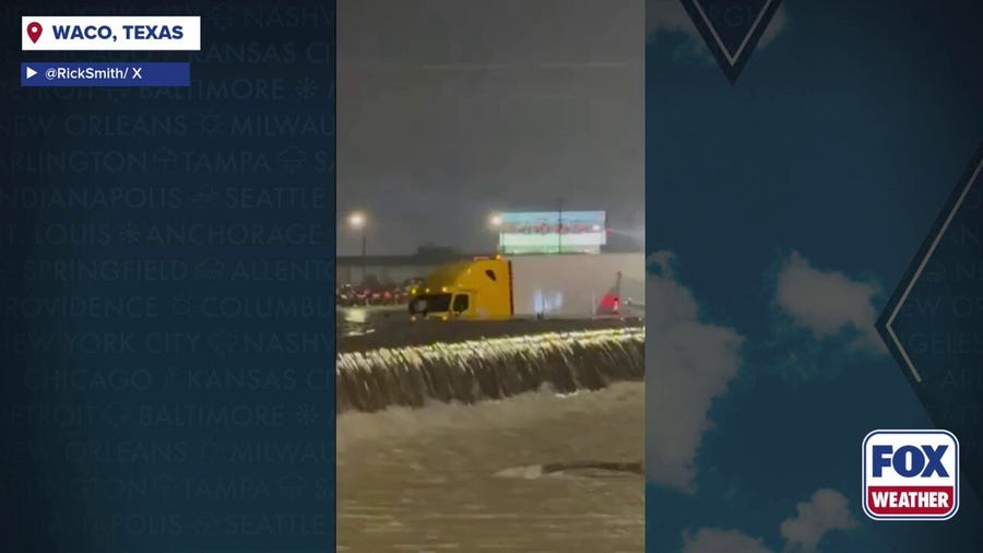 Watch: Torrential downpours turn Texas Highway into a river amid life-threatening flash flooding