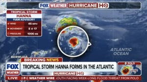 Tropical Storm Hanna forms in the Atlantic