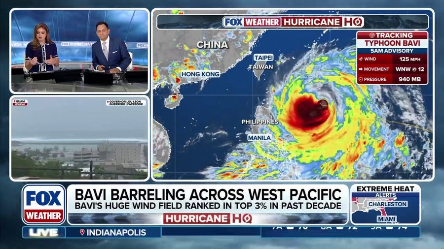 Super Typhoon Bavi reaches 'gargantuan' size as it barrels toward Taiwan and China