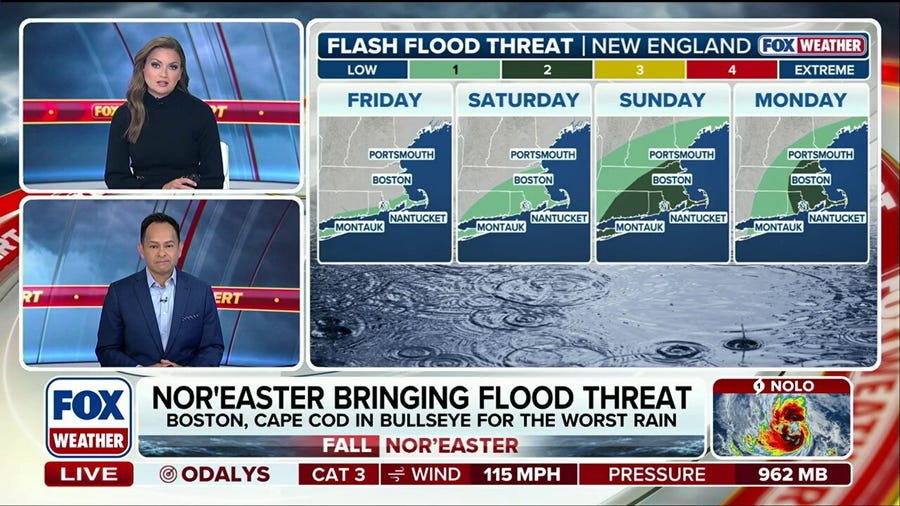 Strengthening nor'easter will begin to lash NYC metro, New England with wind and rain Friday